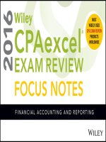 Wiley CPAexcel exam review 2016 focus notes financial accounting and reporting