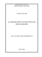 Các phương pháp tấn công chữ ký số RSA,ELGAML,DSS 