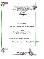 DẠY học THEO CHỦ đề TÍCH hợp  chủ đề traveling around viet nam (unit 11 english 8) 