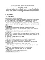 TÍCH hợp LIÊN môn hóa học 8 CHỦ đề nước   các vấn đề LIÊN QUAN đến nước THÔNG QUA bài nước