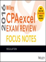 Wiley CPA excel exam review 2016 focus notes regulation