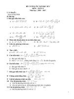 ĐỀ CƯƠNG ôn tập HỌC KÌ i toán 9