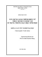 Xây dựng giáo trình điện tử Thực hành vi sinh vật sử dụng trong dạy học sinh học