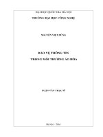 Bảo vệ thông tin trong môi trường ảo hóa 