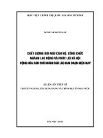 Chất lượng đội ngũ cán bộ, công chức ngành lao động và phúc lợi xã hội Cộng hòa Dân chủ nhân dân Lào giai đoạn hiện nay
