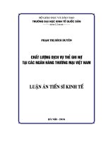 Chất lượng dịch vụ thẻ ghi nợ tại các ngân hàng thương mại Việt Nam (LA tiến sĩ)