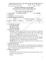 Đề cương chi tiết học phần Lý thuyết mã sửa lỗi (Trường đại học Phương Đông)