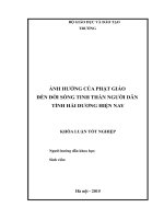Ảnh hưởng phật giáo tới đời sống tinh thần