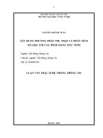 Xây dựng phương pháp thu thập và phân tích số liệu lỗi cấu hình mạng máy tính