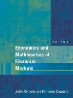 Introduction to the economics and mathematics of financial markets