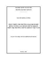 Phát triển thị trường giao dịch hợp đồng tương lai chỉ số chứng khoán trên thị trường chứng khoán việt nam 