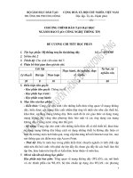 Đề cương chi tiết học phần Truyền tin không dây (Trường đại học Phương Đông)