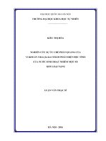 Nghiên cứu sự ức chế phát quang của vi khuẩn vibrio fischeri nhằm phát hiện độc tính của nước sinh hoạt nhiễm một số kim loại nặng 
