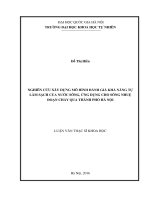Nghiên cứu xây dựng mô hình đánh giá khả năng tự làm sạch của nước sông, ứng dụng cho sông nhuệ đoạn chảy qua thành phố hà nội 