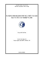 Tự động sinh bộ kiểm thử dựa trên tài liệu đặc tả yêu cầu nghiệp vụ SRS