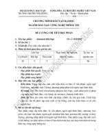 Đề cương chi tiết học phần Automat hữu hạn (Trường đại học Phương Đông)