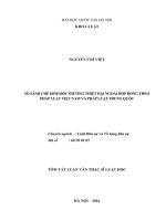 So sánh chế định BTTHNHĐ theo pháp luật việt nam và pháp luật trung quốc 