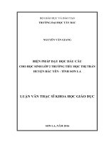 Biện pháp dạy học dấu câu cho học sinh lớp 2 trường tiểu học thị trấn huyện bắc yên   tỉnh sơn la 