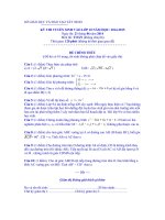 Đề thi tuyển sinh 10 môn toán TÂY NINH (2014-2015)