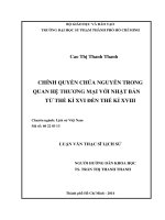 Chính quyền chúa Nguyễn trong quan hệ thương mại với Nhật Bản từ thế kỉ XVI đến thế kỉ XVIII