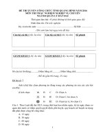 Đề  thi trắc nghiệm công chức ngành quản lý đất đai  đề số 2