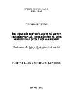 Ảnh hưởng của thiết chế làng xã đối với việc thực hiện pháp luật trong bối cảnh xây dựng nhà nước pháp quyền ở việt nam hiện nay 