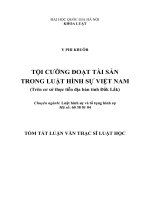 Tội cưỡng đoạt tài sản trong luật hình sự việt nam (trên cơ sở thực tiễn địa bàn tỉnh đắk lắk 