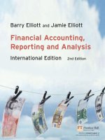 Financial accounting reporting and analysis international edition 2nd edition by barry elliott and jamie elliott 
