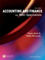 Accounting and finance for non specialists 5e by peter atrill and eddie mclaney