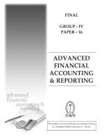 Advanced financial accounting reporting ICWAI