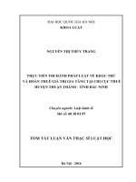 Thực tiễn thi hành pháp luật về khấu trừ và hoàn thuế giá trị gia tăng tại chi cục thuế huyện thuận thành   tỉnh bắc ninh nguyễn thị thùy trang 