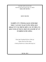 NGHIÊN CỨU TÍNH ĐA DẠNG SINH HỌC THỰC VẬT ĐẤT NGẬP NƯỚC SÔNG ĐÁY (ĐOẠN TỪ CẦU PHÙNG ĐẾN CẦU TẾ TIÊU) VÀ KHẢ NĂNG SỬ DỤNG MỘT SỐ LOÀI ĐỂ XỬ LÝ Ô NHIỄM NƯỚC SÔNG