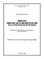 Người bị hại trong pháp luật tố tụng hình sự việt nam   trên cơ sở thực tiễn địa bàn tỉnh thái nguyên phạm thị lan anh 