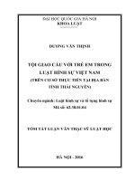 Tội giao cấu với trẻ em trong luật hình sự việt nam dương văn thịnh 