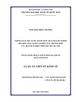 Chính sách nhà nước nhằm thúc đẩy doanh nghiệp đổi mới công nghệ nghiên cứu trường hợp các doanh nghiệp trên địa bàn Hà Nội
