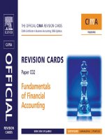 CIMA revision cards fundamentals of financial accounting c02 by henry lunt