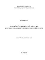 Phép biến đổi tích phân kiểu tích phân kiểu tích chập Kontorovich - Lebedev fourier cosine và ứng dụng