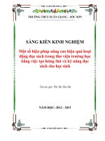 Sáng kiến kinh nghiệm để tài Một số biện pháp nâng cao hiệu quả hoạt động đọc sách trong thư viện trường học bằng việc tạo hứng thú và kỹ năng đọc sách cho học sinh