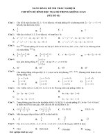 600 câu trắc nghiệm hình học giải tích 12 có đáp án