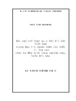 Giá trị đạo đức truyền thống dân tộc với việc xây dựng lối sống mới cho sinh viên Việt Nam trong bối cảnh toàn cầu hóa hiện nay