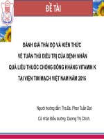 ĐÁNH GIÁ THÁI ĐỘ VÀ KIẾN THỨC
