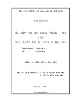 Di dân tự do nông thôn - đô thị với trật tự xã hội ở Hà Nội
