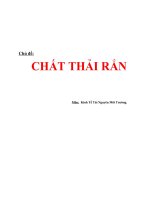 Kinh tế tài nguyên môi trường  Chất thải rắn