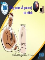 Bài giảng quản trị tài chính bài 1   PGS TS  ngu 