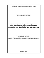 Đảng vận động trí thức trong đấu tranh giải phóng dân tộc từ năm 1930 đến năm 1945