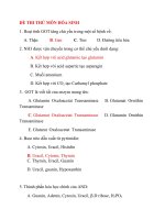 đề thi trắc nghiệm hóa sinh có đáp án