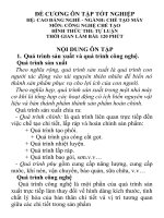 ĐỀ CƯƠNG ôn tập tốt NGHIỆP môn CÔNG NGHỆ CHẾ tạo máy 