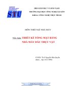 Thiết lập tổng mặt bằng cho nhà máy dầu thực vật