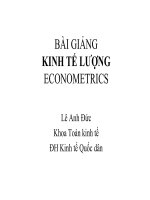 Bài giảng kinh tế lượng chương 1   lê anh đức 