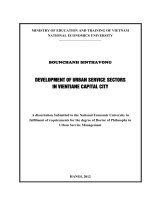 Development of Urban Service Sectors in Vientiane Capital City